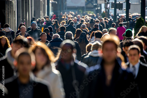 Fotoroleta jesień nowy jork ludzie biznes chodzenie