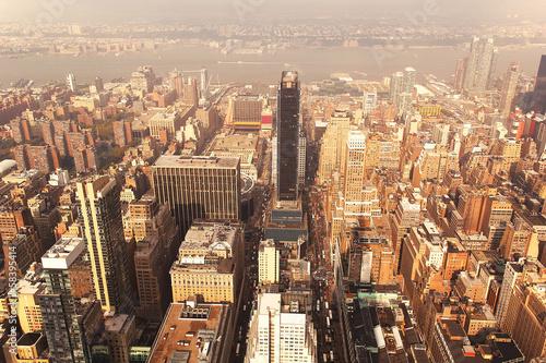 Plakat śródmieście panoramiczny wieża panorama