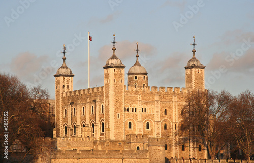 Naklejka drzewa wieża architektura stary anglia