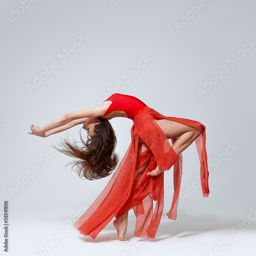 Plakat dziewczynka balet ćwiczenie
