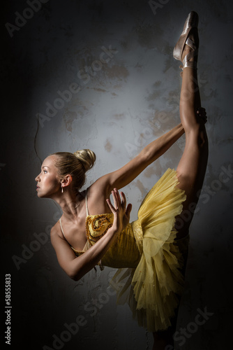 Plakat baletnica ludzie ćwiczenie kobieta
