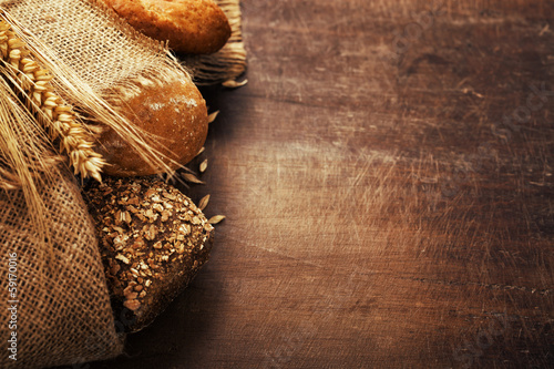 Obraz na płótnie stary jedzenie pszenica tkanina chleb