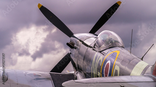 Obraz na płótnie stary spitfire samolotem