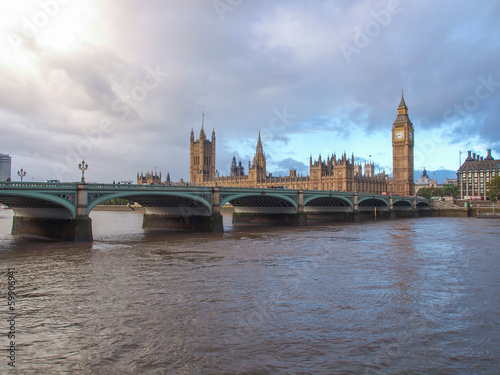 Fotoroleta pałac anglia bigben most