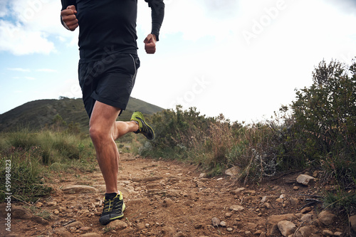 Plakat ruch wyścig góra jogging