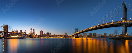 Fotoroleta Panorama Nowego Jorku z dwoma mostami