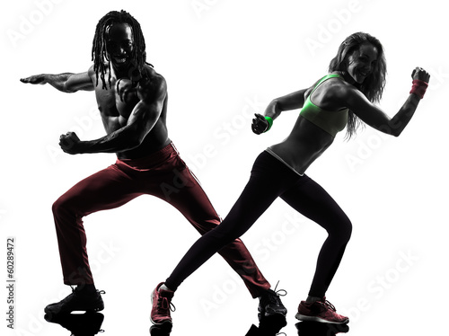 Plakat aerobik taniec para