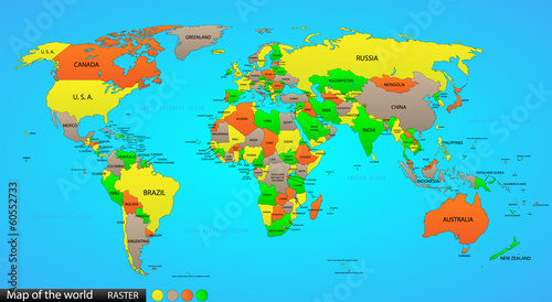 Plakat Political world map