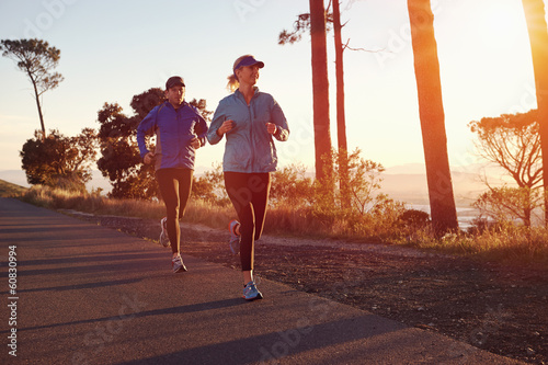 Naklejka kobieta piękny ludzie jogging sport