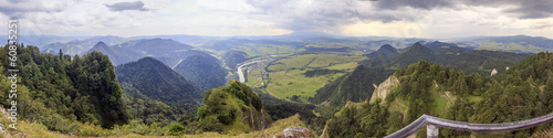 Naklejka las niebo panorama