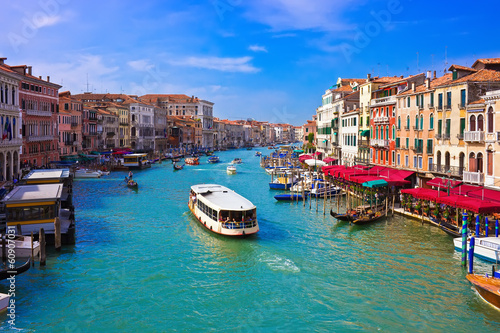 Plakat lato gondola włochy woda włoski