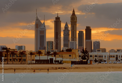 Naklejka wieża świat arabian widok zatoka