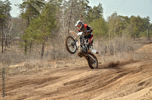 Fotoroleta motocyklista wyścig motocykl offroad mężczyzna