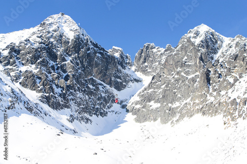 Fotoroleta góra śnieg tatry słowacja wędrówka