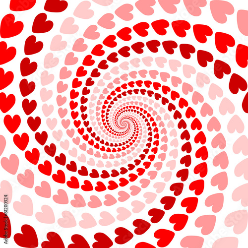 Plakat abstrakcja spirala sztuka perspektywa serce