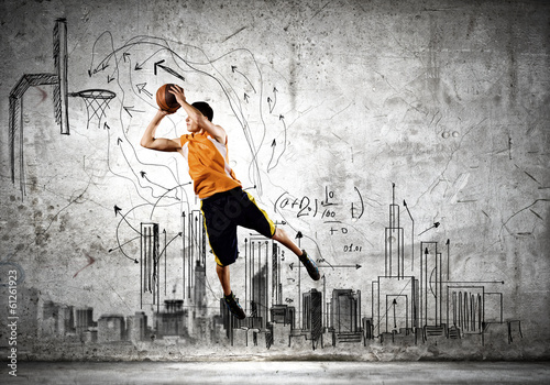 Fotoroleta koszykówka ciało sport zdrowy piłka