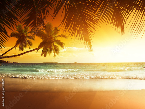 Naklejka lato indyjski wybrzeże plaża