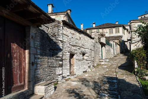 Naklejka miasto grecja wioska grecki architektura