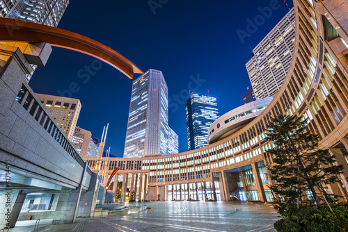 Fototapeta wieża metropolia tokio noc widok