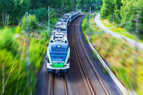 Naklejka samochód ekspresowy nowoczesny transport