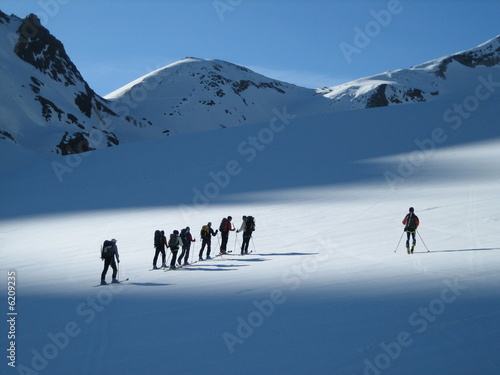 Naklejka narty śnieg góra sport