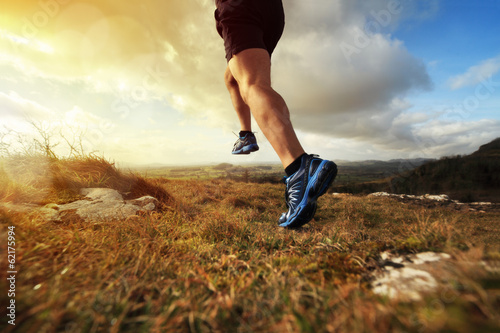 Naklejka jogging mężczyzna sport