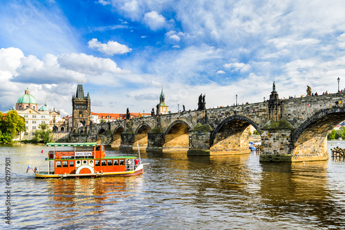 Obraz na płótnie statek czechy architektura europa praga