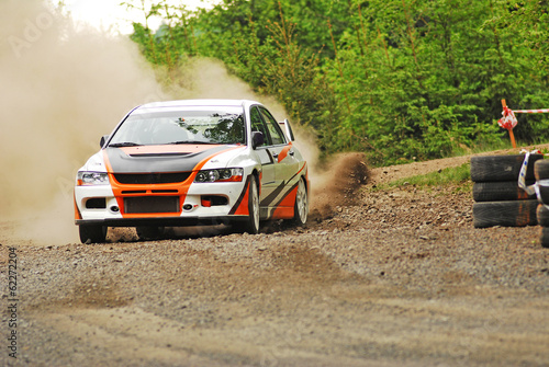 Plakat las motorsport samochód natura zabawa