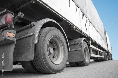 Fototapeta droga perspektywa ciężarówki niebo transport