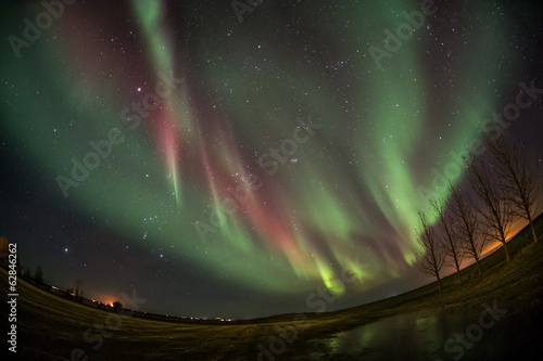 Naklejka noc sztorm islandia