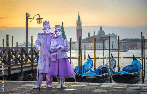 Obraz na płótnie Weneckie maski karnawałowe