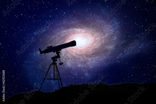 Plakat wszechświat trawa galaktyka piękny