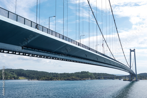 Plakat pejzaż miejski autostrada norwegia