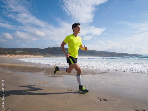 Fotoroleta ciało ćwiczenie morze jogging