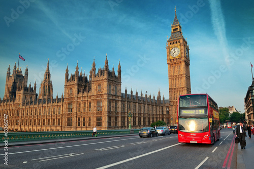 Obraz na płótnie architektura miejski bigben ulica europa