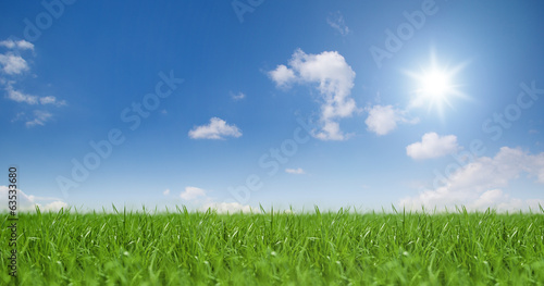 Plakat niebo słońce rolnictwo krajobraz