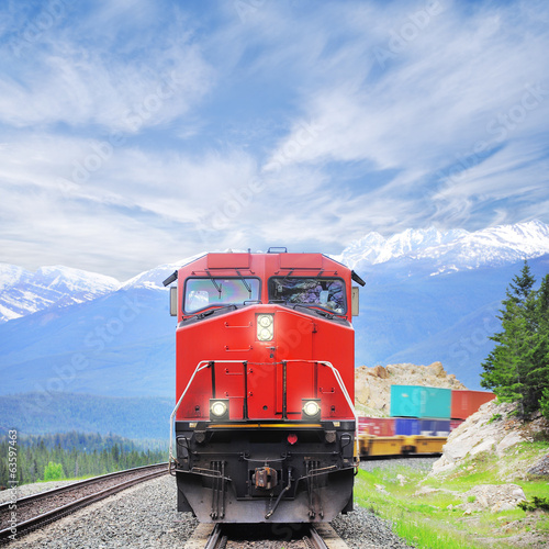 Fototapeta peron lokomotywa silnik transport vancouver