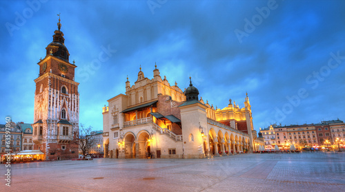 Naklejka wieża stary rynek architektura kraków