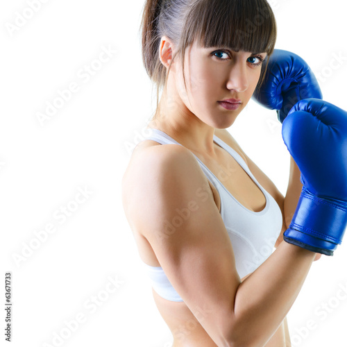 Plakat dziewczynka ludzie kobieta sztuki walki ładny