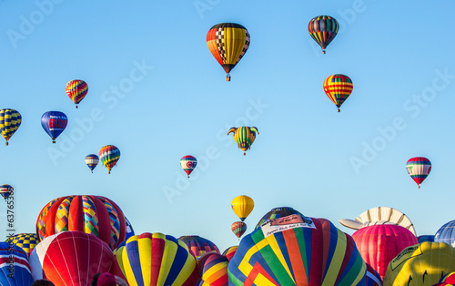 Plakat balon amerykański widok jesień