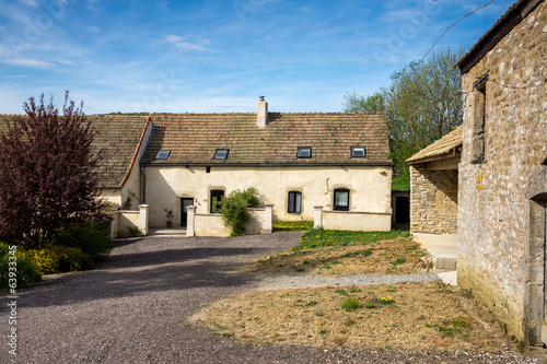 Naklejka antyczny wiejski architektura burgundia