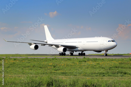 Naklejka airliner samolot widok niebo