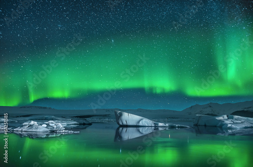 Naklejka pejzaż islandia niebo