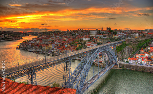 Naklejka miejski panorama świat portugalia