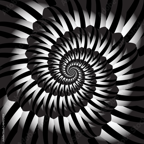 Plakat abstrakcja ruch nowoczesny spirala wzór