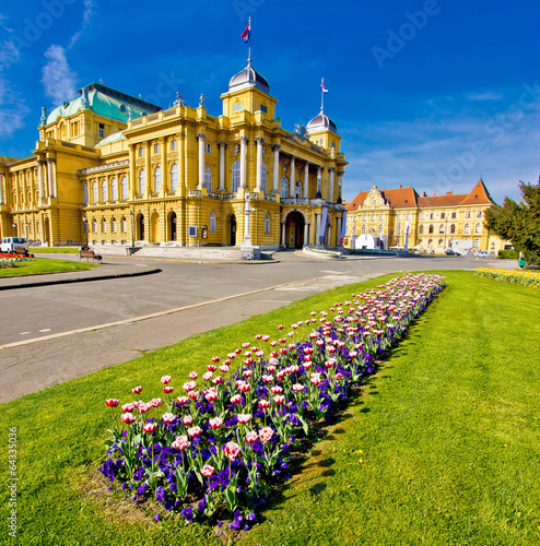 Naklejka architektura chorwacja narodowy tulipan roślina