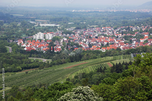 Naklejka wioska krajobraz miasto