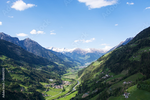 Obraz na płótnie alpy góra dolina włochy zdjęcie lotnicze