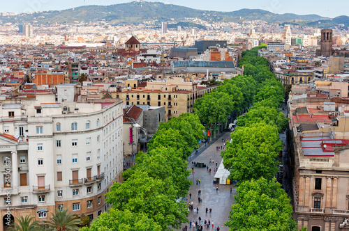 Fototapeta barcelona bulwar deptak  