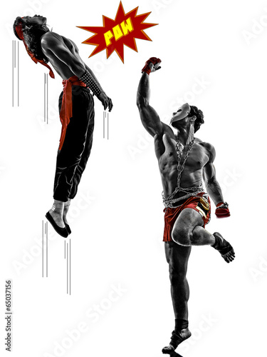 Plakat sport sztuki walki mężczyzna komiks kung-fu